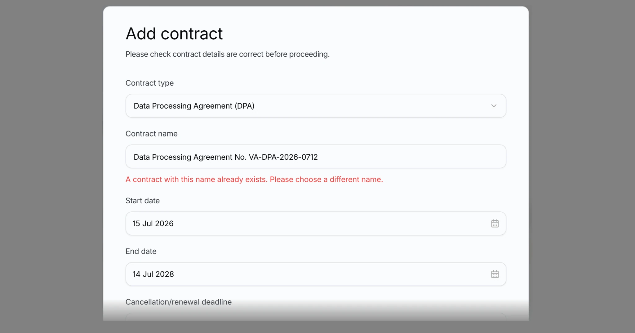 add contract